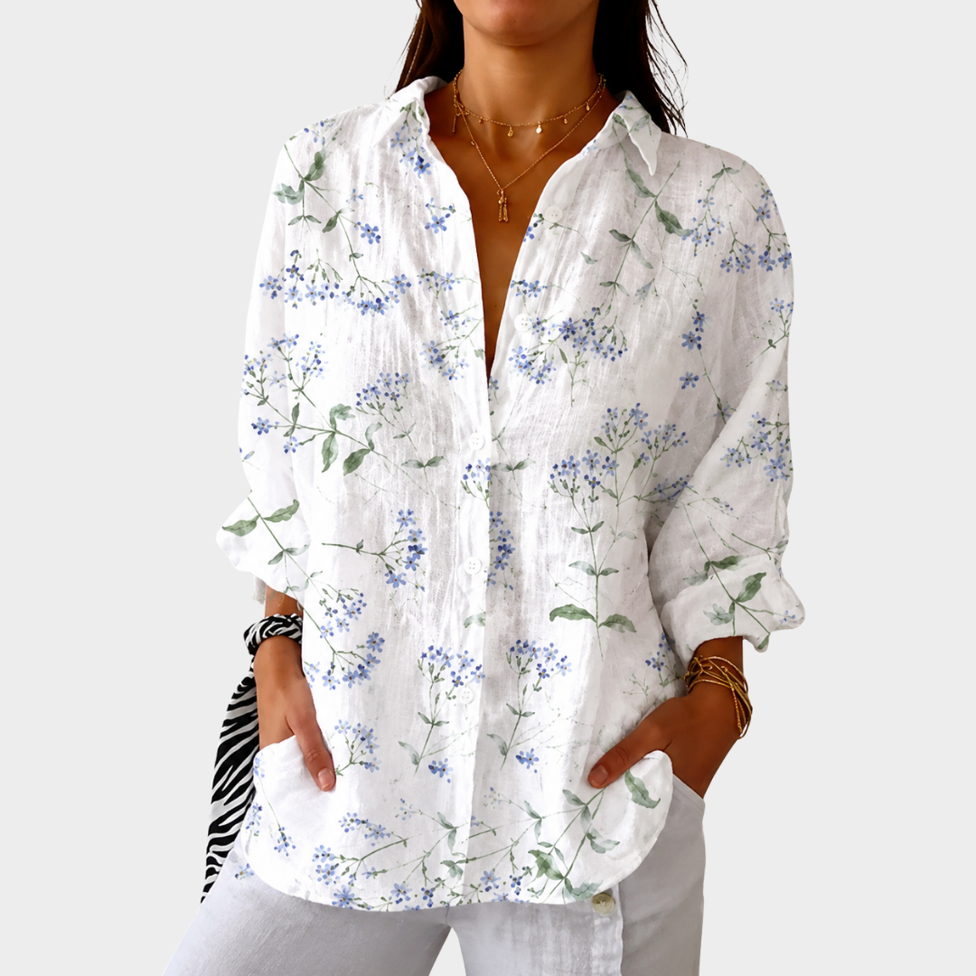 MADISON | LIGHT & COLOURFUL BLOUSE WITH PRINT