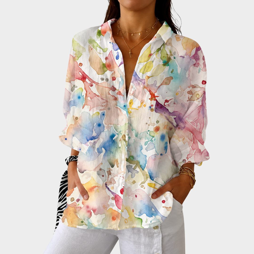 CAMERON | LIGHT AND COLOURFUL BLOUSE WITH PRINT