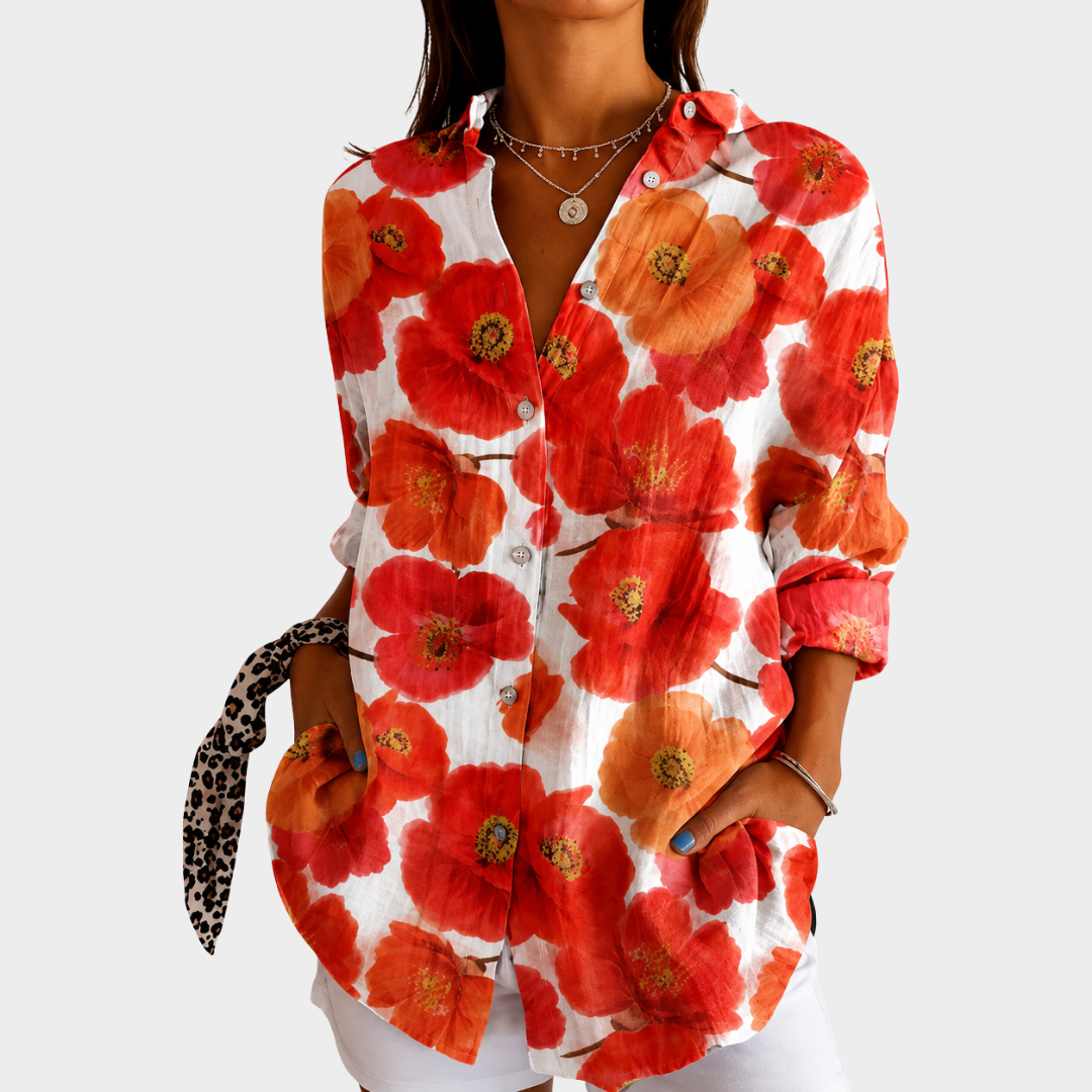 AUBREY | LIGHT & COLOURFUL BLOUSE WITH PRINT