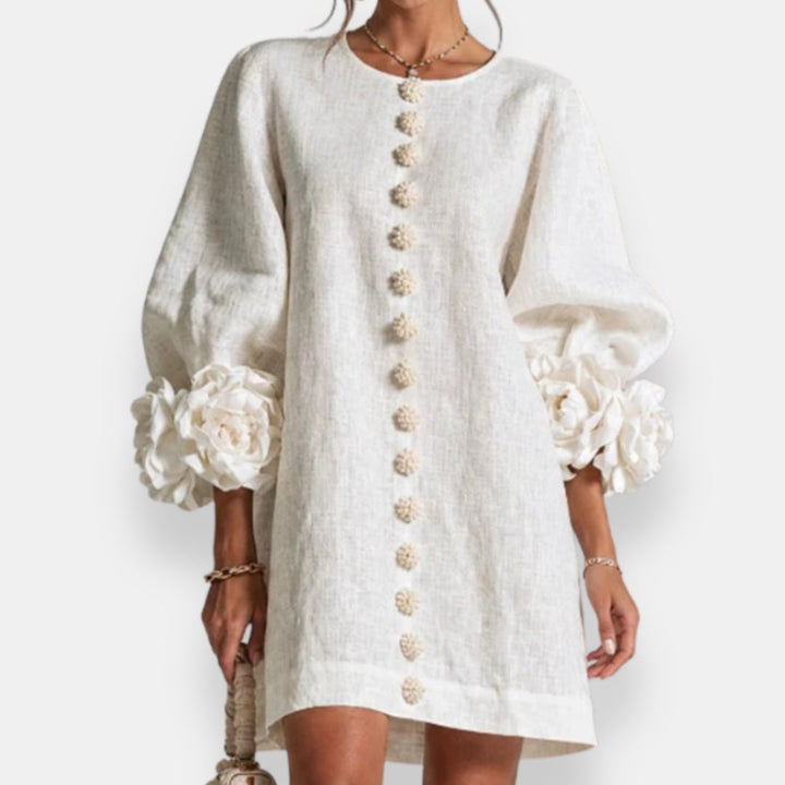 Marcelle | Embossed Floral Dress
