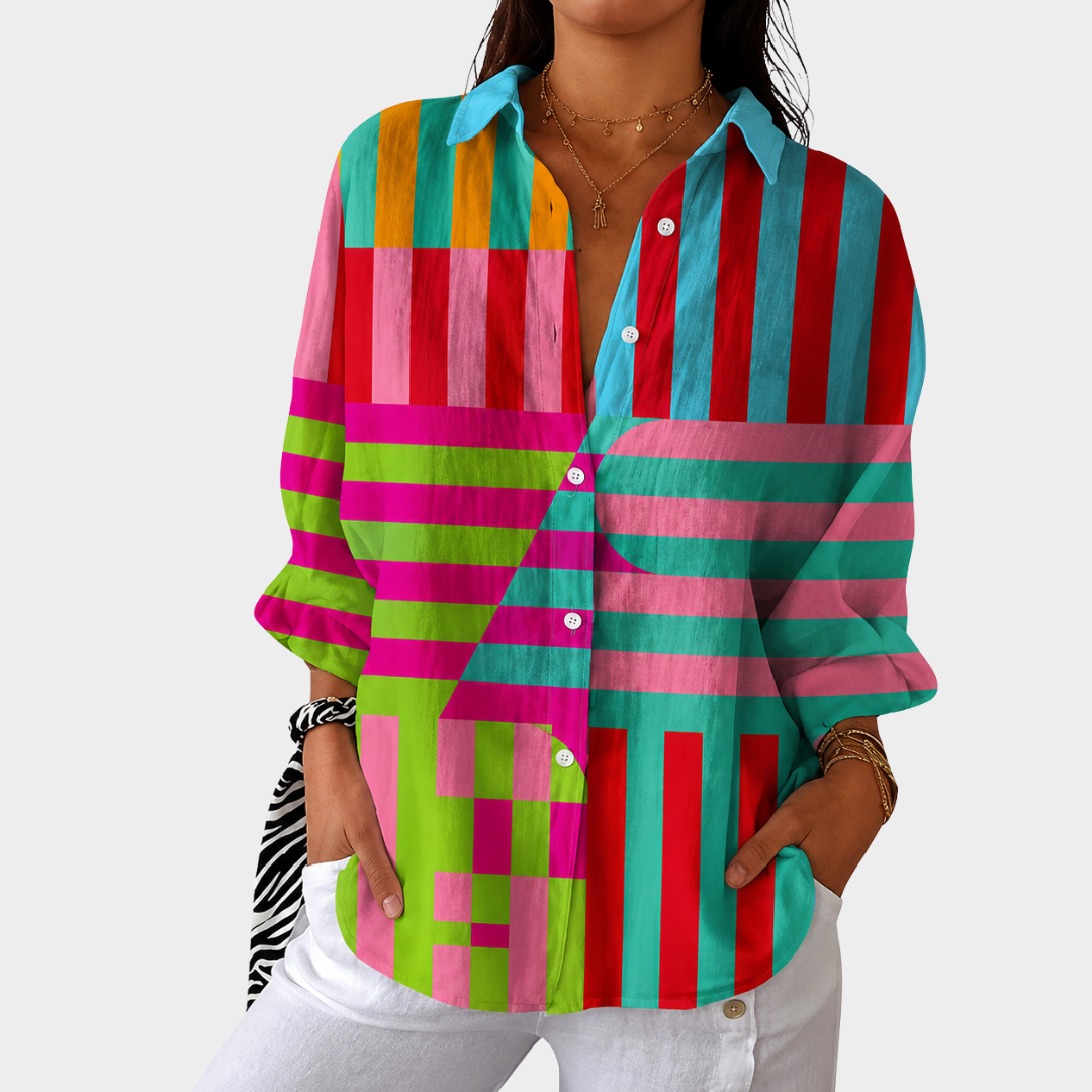 OLIVIA | LIGHT & COLOURFUL BLOUSE WITH PRINT