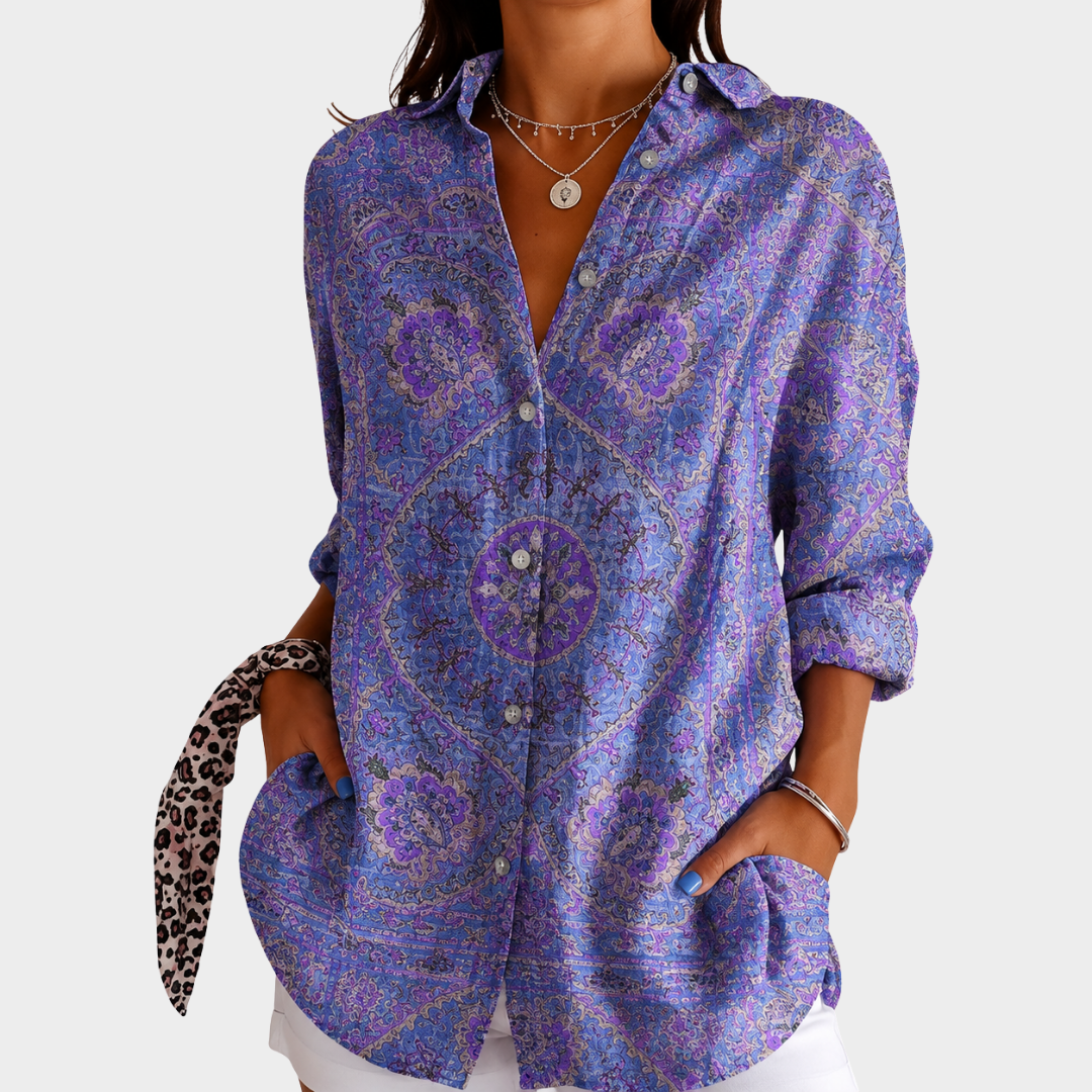 SLOANE | LIGHTWEIGHT AND COLOURFUL BLOUSE WITH PRINT