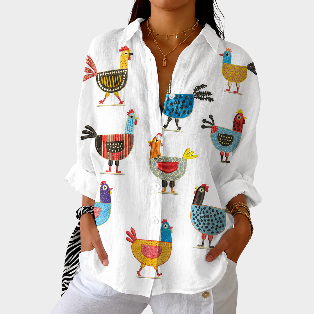 VIOLET | LIGHT AND COLOURFUL PRINTED BLOUSE