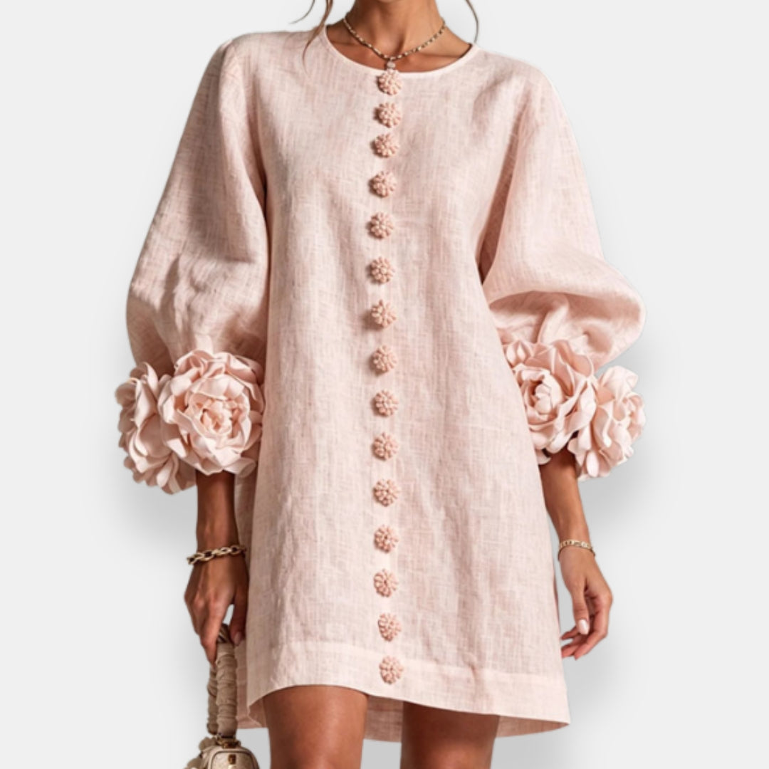 Marcelle | Embossed Floral Dress