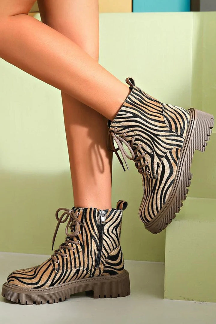 STELLA | BOLD ZEBRA LACE BOOTS