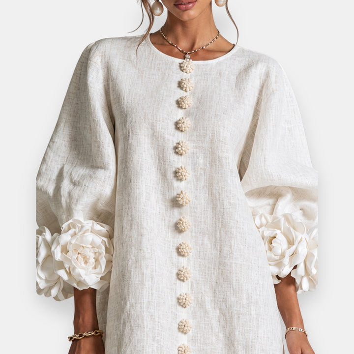 Marcelle | Embossed Floral Dress