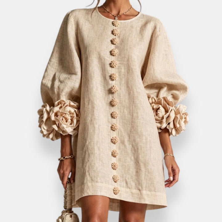 Marcelle | Embossed Floral Dress
