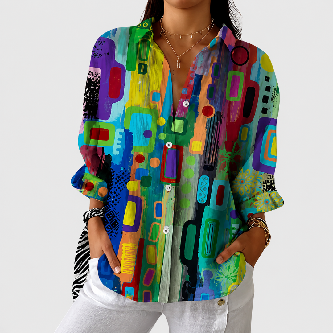 KINSLEY | LIGHTWEIGHT AND COLOURFUL PRINTED BLOUSE