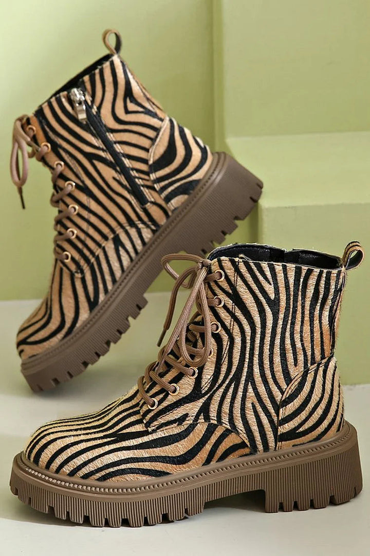STELLA | BOLD ZEBRA LACE BOOTS
