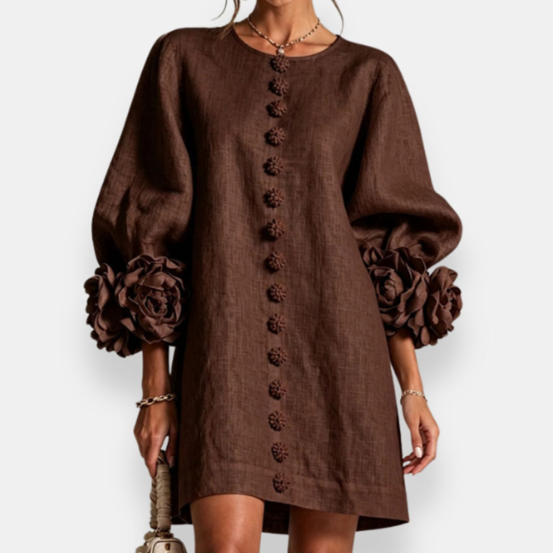 Marcelle | Embossed Floral Dress