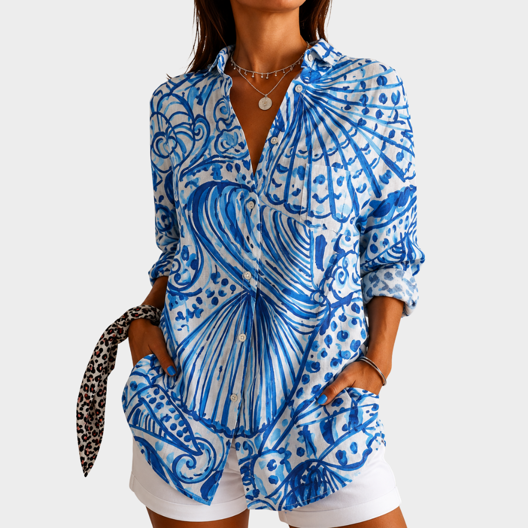 GRACE | SEASIDE SHELL PRINT SHIRT