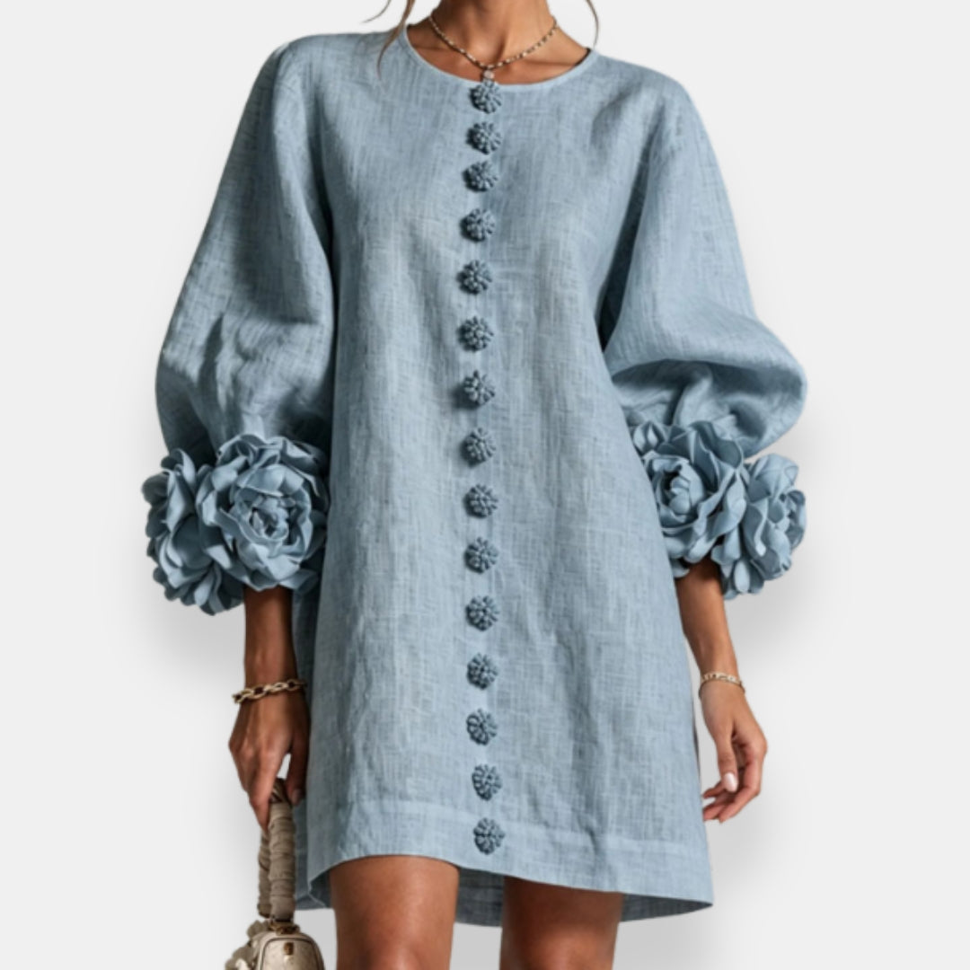 Marcelle | Embossed Floral Dress