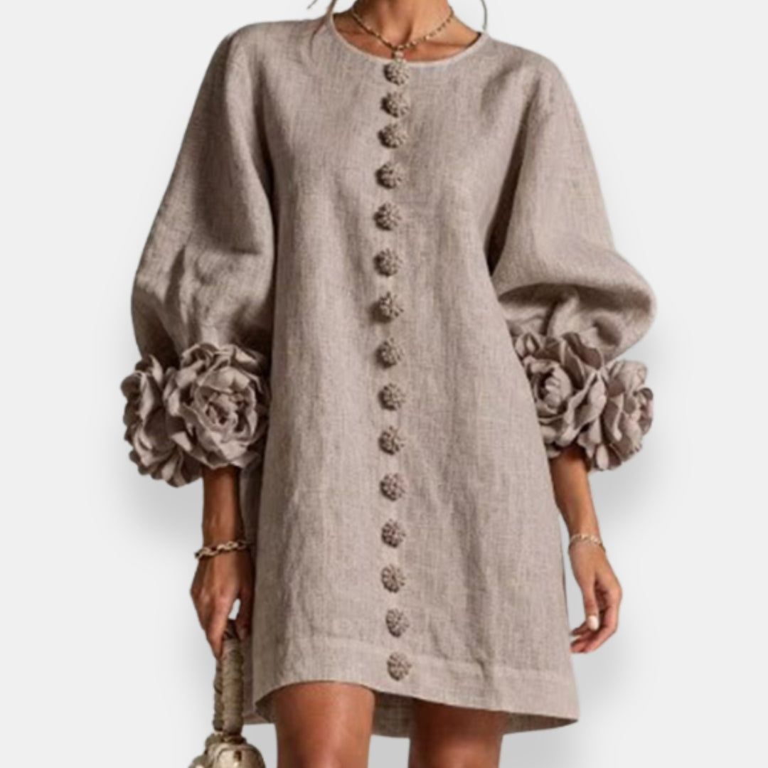 Marcelle | Embossed Floral Dress