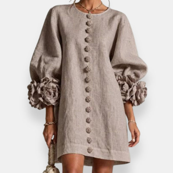 Marcelle | Embossed Floral Dress