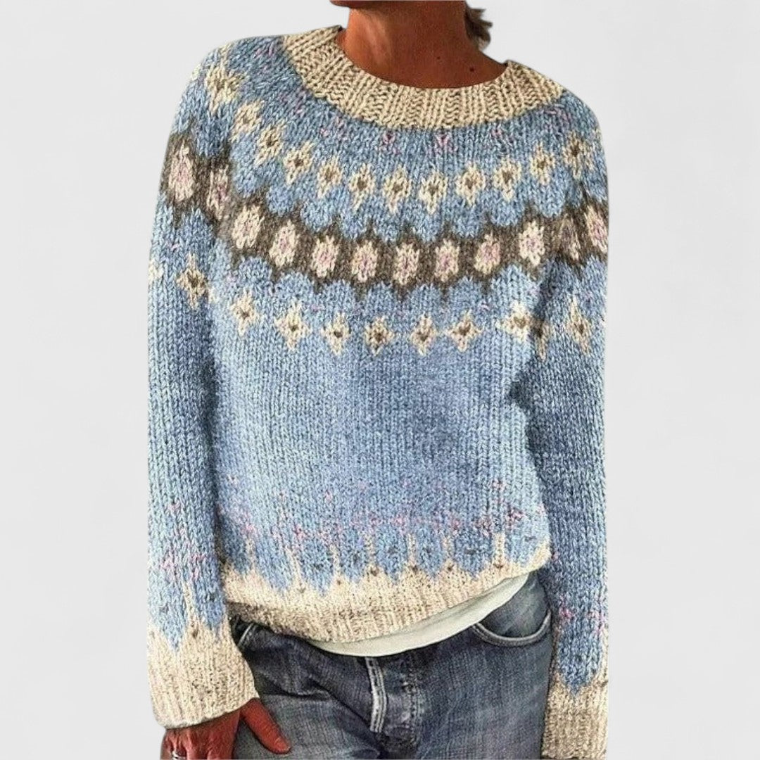 Christine - Retro Scandinavian Knitted Sweater