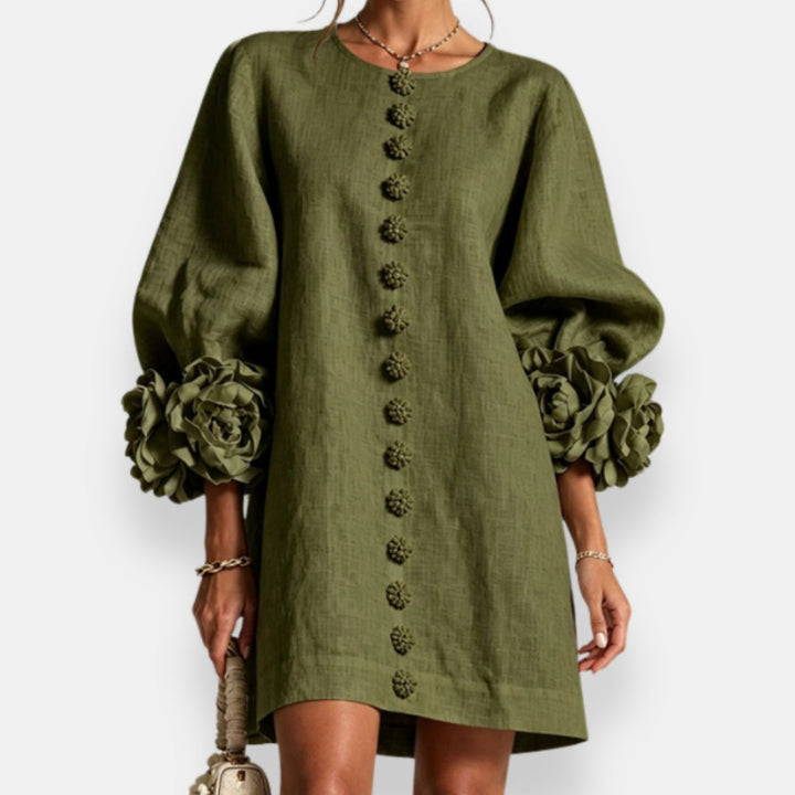 Marcelle | Embossed Floral Dress