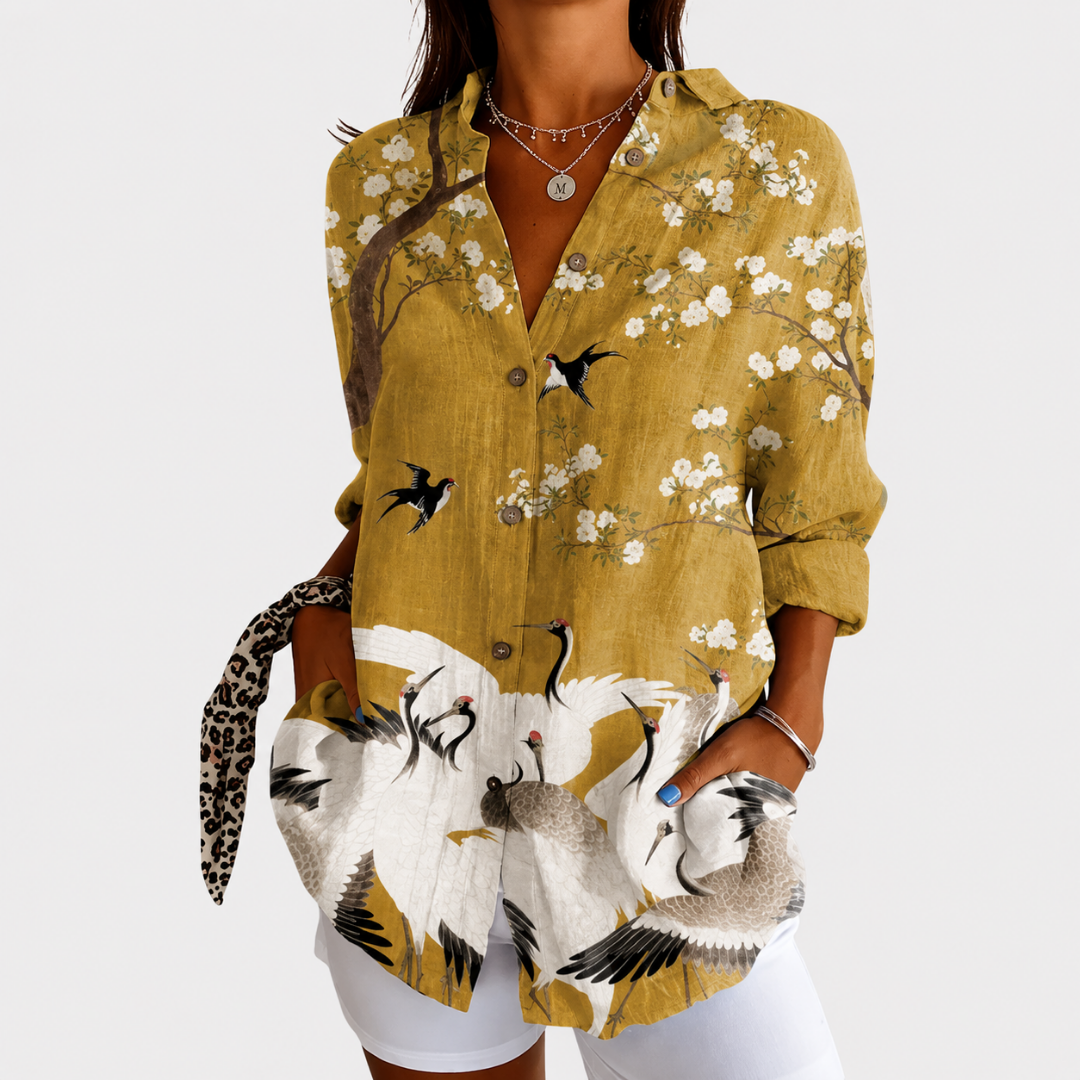 LUCY | LIGHTWEIGHT AND COLOURFUL BLOUSE WITH PRINT