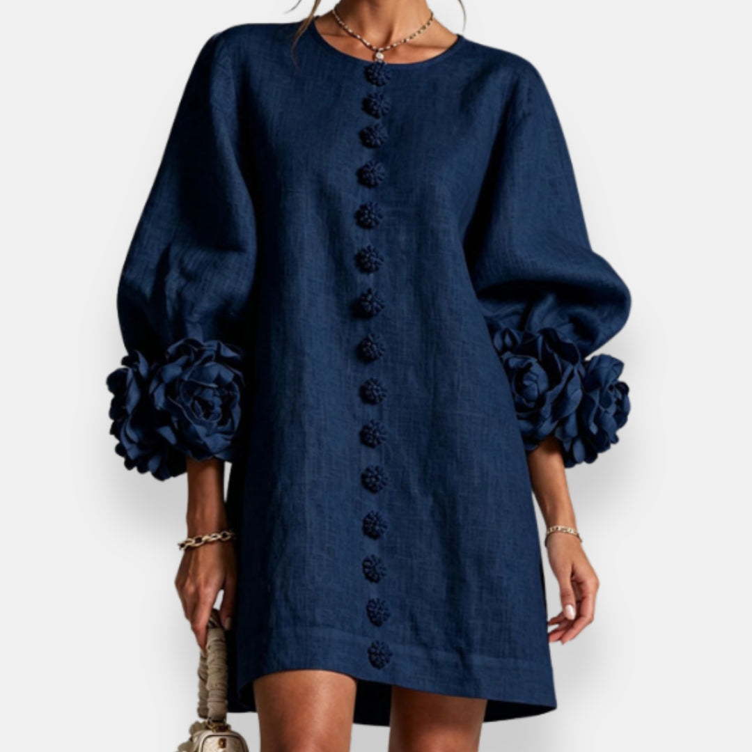 Marcelle | Embossed Floral Dress