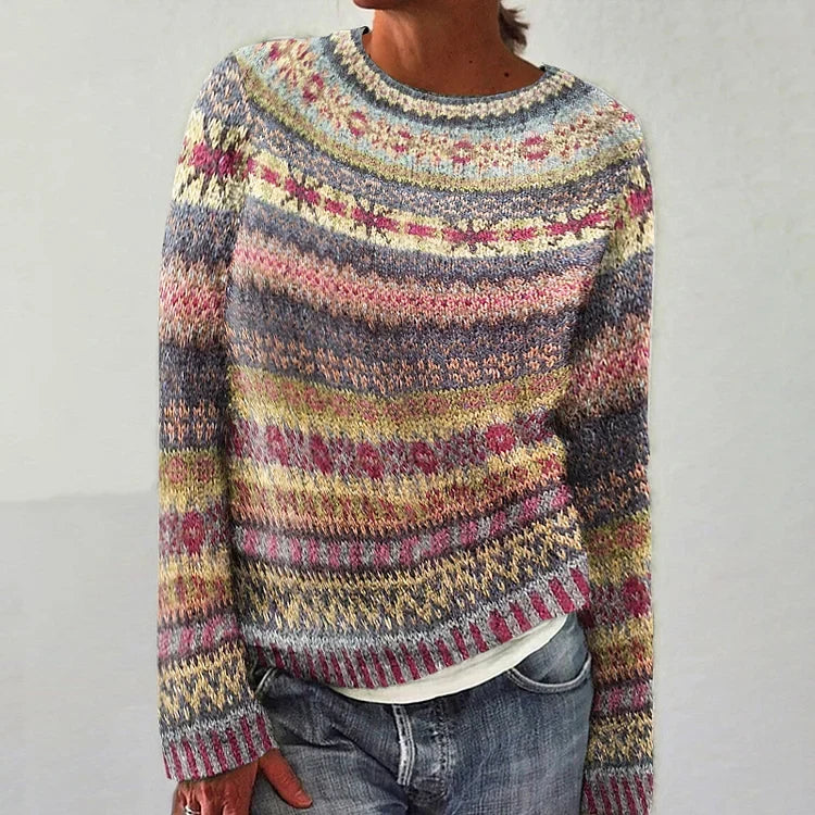 Loretta - Retro Scandinavian Knitted Sweater
