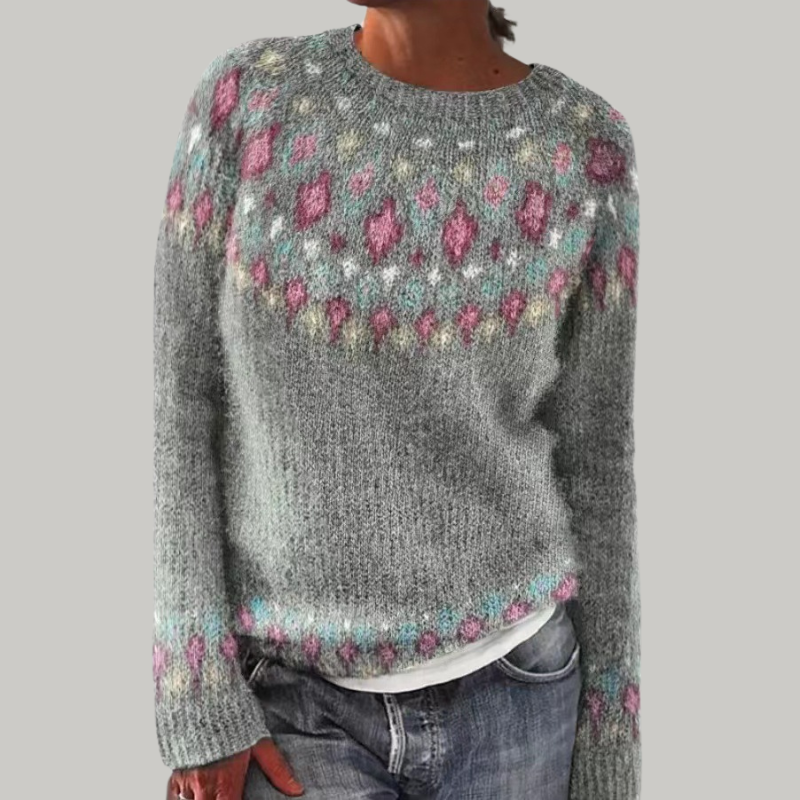 Jocelyn - Retro Scandinavian Knitted Sweater