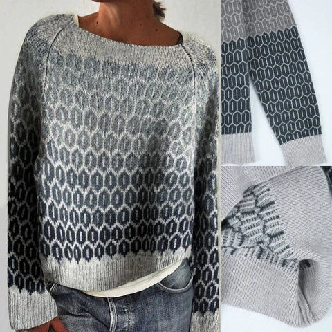Sanya - Retro Scandinavian Knitted Sweater
