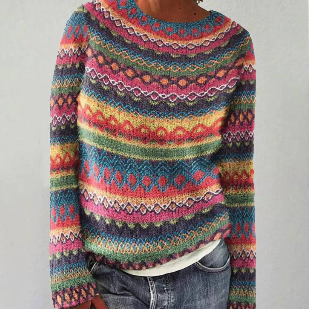 Aurora - Retro Scandinavian Knitted Sweater