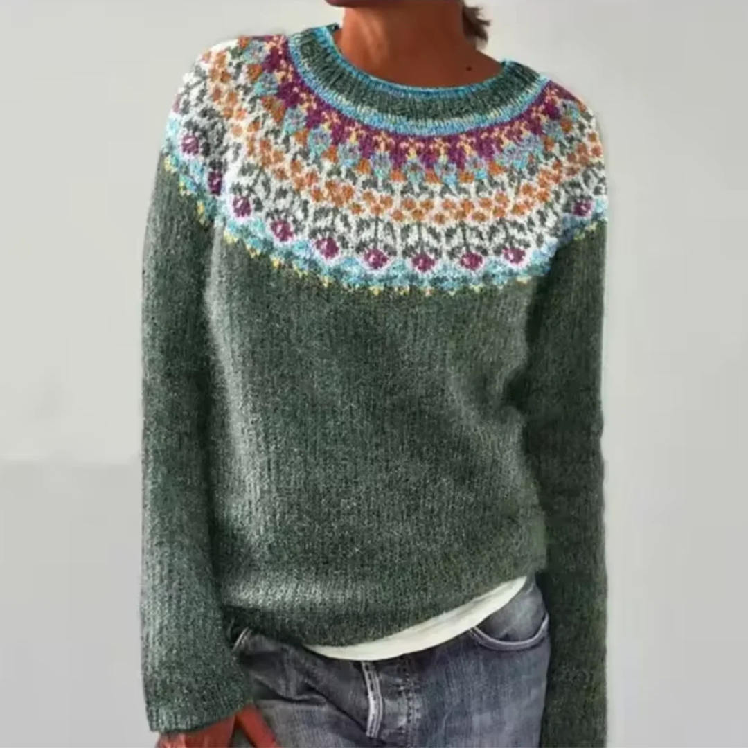 Sarah - Retro Scandinavian Knitted Sweater