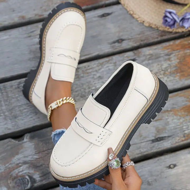 Elsa | College Style Platform Loafers
