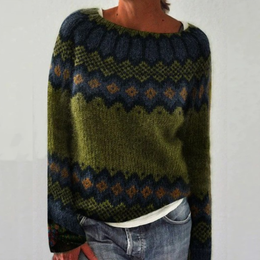 Willow - Retro Scandinavian Knitted Sweater