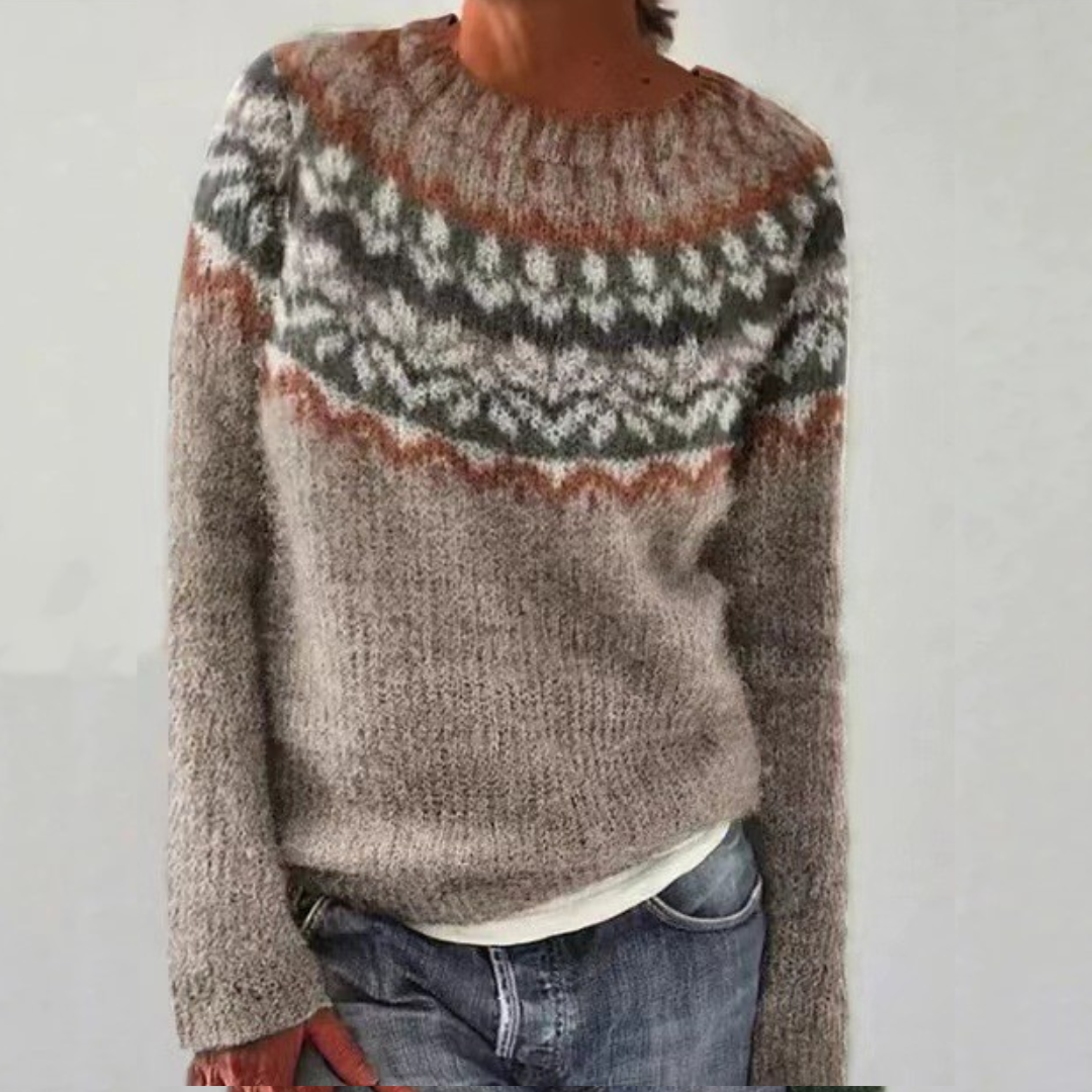 Debbie - Retro Scandinavian Knitted Sweater