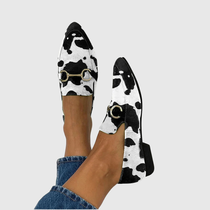 Anna | Moccasins with Print and Buckle Detail