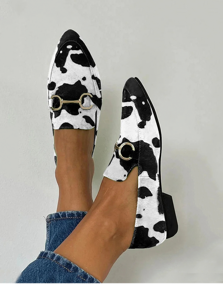 Anna | Moccasins with Print and Buckle Detail