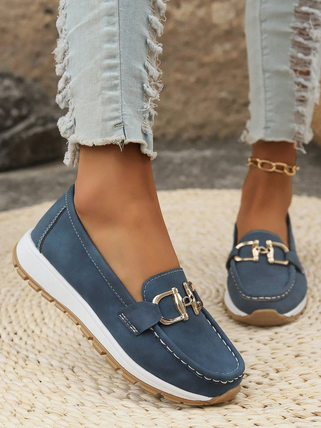 Daniela | Plateau loafers with buckle