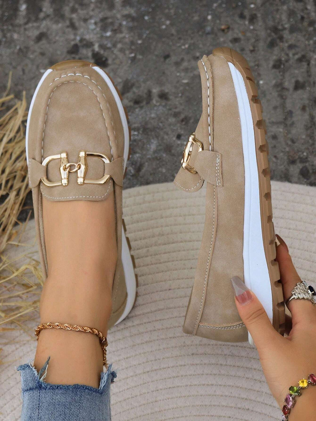 Daniela | Plateau loafers with buckle