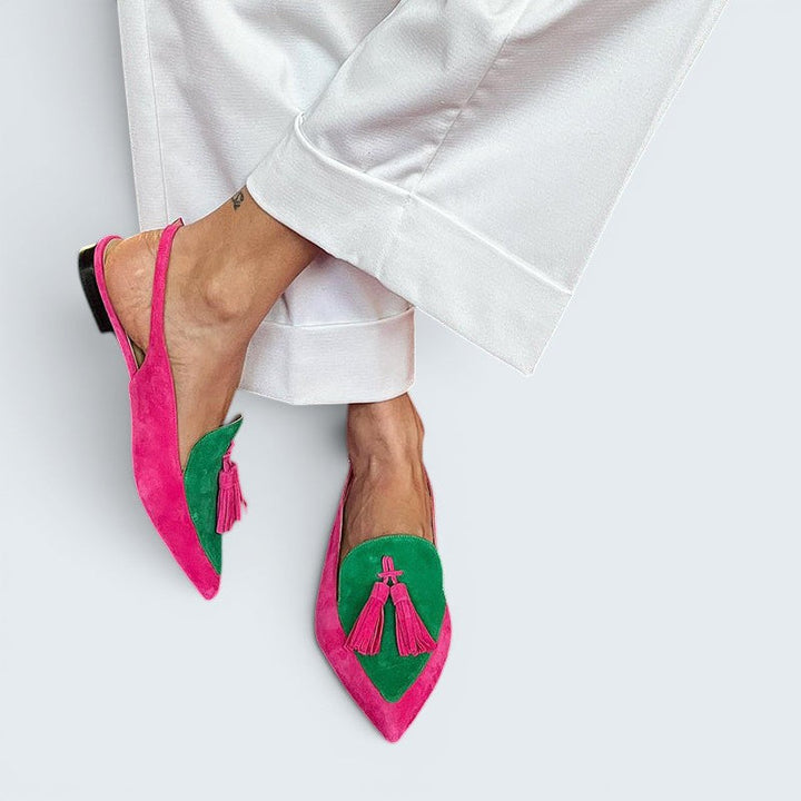 Loredana | Ballerinas with Fringes and Ankle Strap