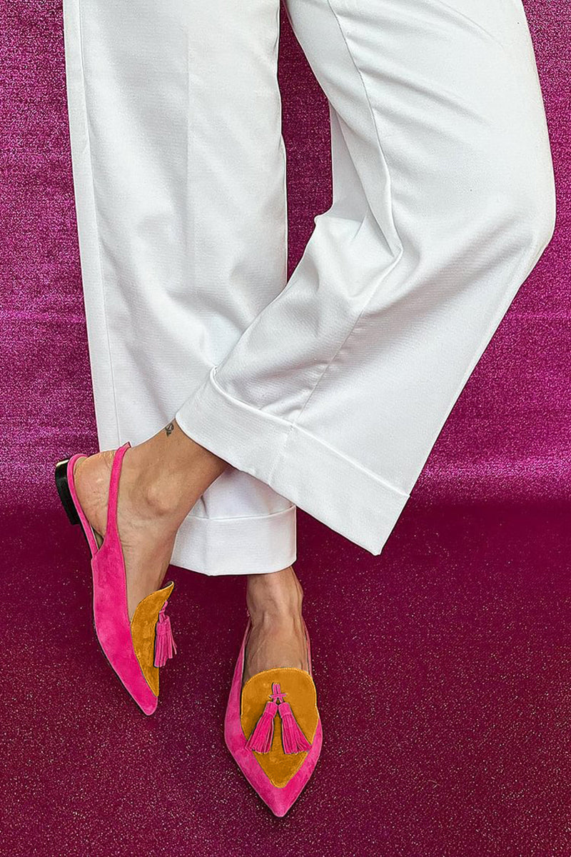 Loredana | Ballerinas with Fringes and Ankle Strap