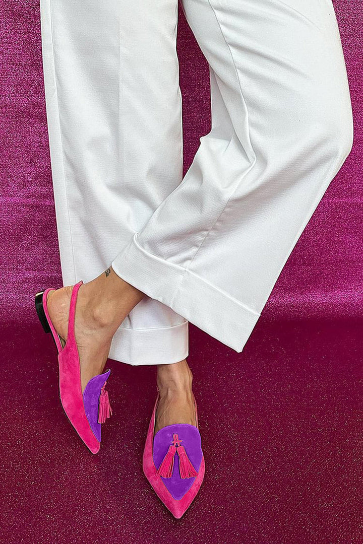 Loredana | Ballerinas with Fringes and Ankle Strap