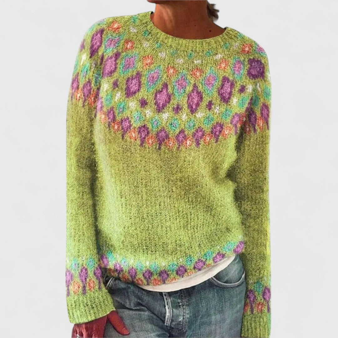 Cheryl - Retro Scandinavian Knitted Sweater