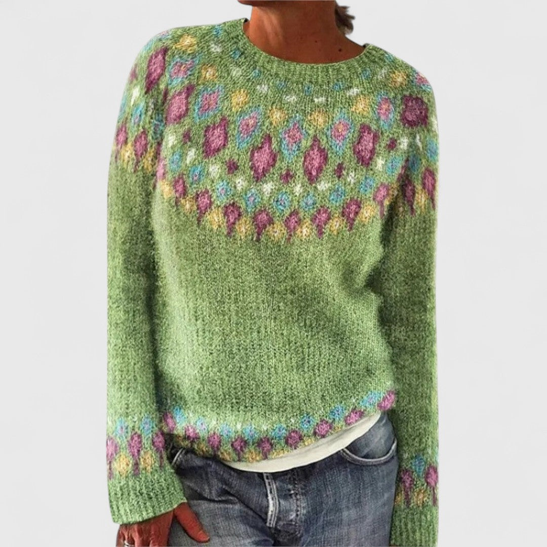 Sandra - Retro Scandinavian Knitted Sweater