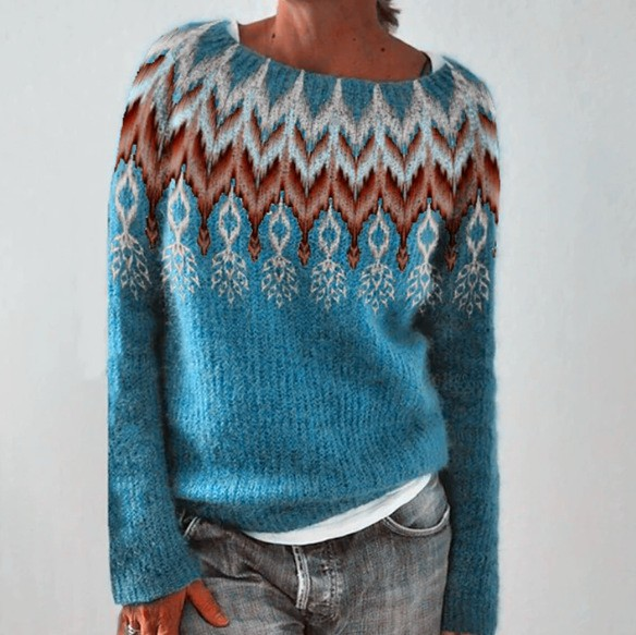 Eva - Retro Scandinavian Knitted Sweater